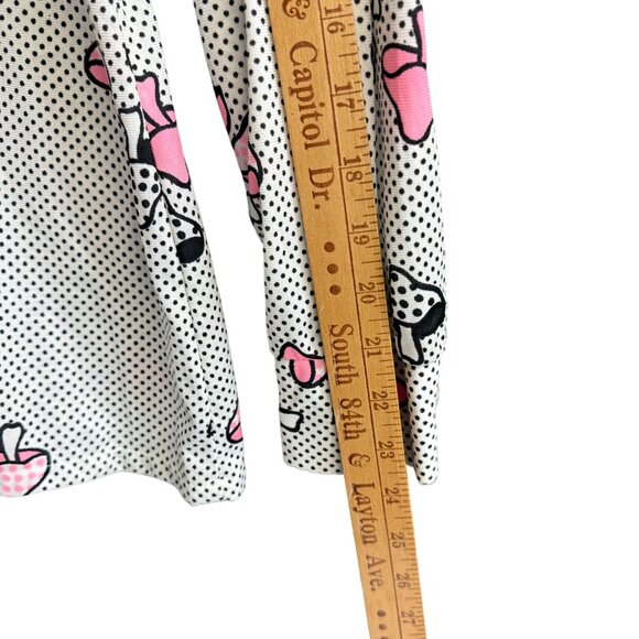 Personal Mushroom Polka Dots Button Front Shirt Top Womens 12 White Black - Picture 6 of 7